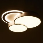 Люстра с ПДУ 60412/1 LED 108Вт диммер 3000-6000К белый-черный 49х49х9 см