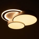 Люстра с ПДУ 60412/1 LED 108Вт диммер 3000-6000К белый-черный 49х49х9 см