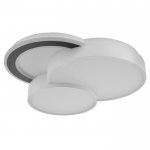 Люстра с ПДУ 60412/1 LED 108Вт диммер 3000-6000К белый-черный 49х49х9 см