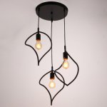 Светильник 40384/3 E27 40Вт черный 31х31х35-135 см