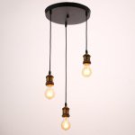 Светильник 40389/3 E27 40Вт черный-медь 30х30х7-107 см