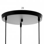 Светильник 40389/3 E27 40Вт черный-медь 30х30х7-107 см