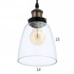 Светильник 40393/1 E27 40Вт черный-прозрачный 14х14х23-123 см