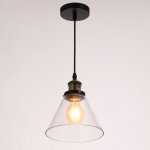 Светильник 40394/1 E27 40Вт черный-прозрачный 18,5х18,5х23-123 см