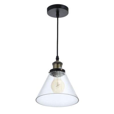 Светильник 40394/1 E27 40Вт черный-прозрачный 18,5х18,5х23-123 см