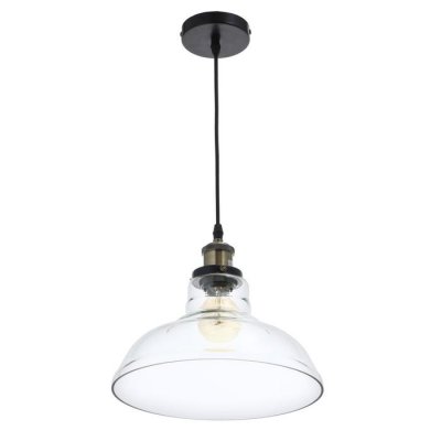 Светильник 40395/1 E27 40Вт черный-прозрачный 28х28х26-126 см