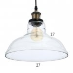 Светильник 40395/1 E27 40Вт черный-прозрачный 28х28х26-126 см