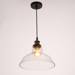 Светильник 40395/1 E27 40Вт черный-прозрачный 28х28х26-126 см