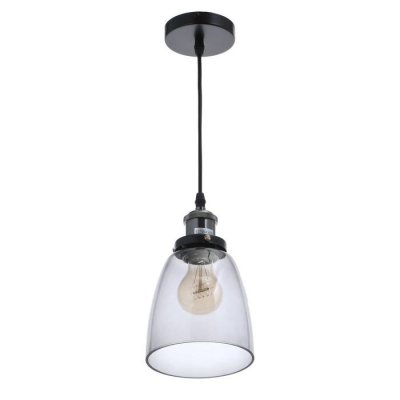 Светильник 40396/1 E27 40Вт черный-тонированный 14х14х23-123 см