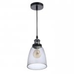 Светильник 40396/1 E27 40Вт черный-тонированный 14х14х23-123 см