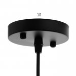 Светильник 40396/1 E27 40Вт черный-тонированный 14х14х23-123 см