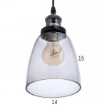 Светильник 40396/1 E27 40Вт черный-тонированный 14х14х23-123 см