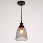 Светильник 40396/1 E27 40Вт черный-тонированный 14х14х23-123 см