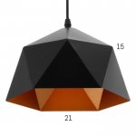 Светильник 40302/1 E27 40Вт черный-золото 25х25х21-121 см