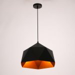 Светильник 40304/1 E27 40Вт черный-золото 38х38х25-125 см