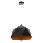 Светильник 40304/1 E27 40Вт черный-золото 38х38х25-125 см