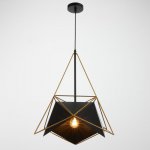 Светильник 40306/1 E27 40Вт черный-золото 40х40х50-150 см