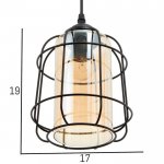 Светильник 88303/1 E27 40Вт черный 17х17х23,5-123 см