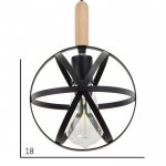 Светильник 88304/1 E27 40Вт черный 17,5х17,5х20,5-120 см