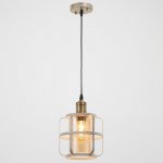 Светильник 88306/1 E27 40Вт белый с золотой патиной 18х18х25-125 см