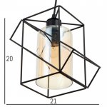 Светильник 88308/1 E27 40Вт черный 22х22х20-120 см
