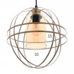 Светильник 88314/1 E27 40Вт белый с золотой патиной 28х28х29-129 см