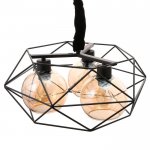 Светильник 88317/3 E27 40Вт черный 48х48х19-119 см