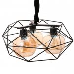 Светильник 88317/3 E27 40Вт черный 48х48х19-119 см