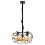 Светильник 88317/3 E27 40Вт черный 48х48х19-119 см