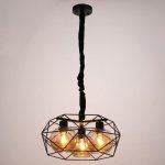 Светильник 88317/3 E27 40Вт черный 48х48х19-119 см