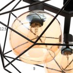 Светильник 88317/3 E27 40Вт черный 48х48х19-119 см