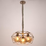 Светильник 88318/3 E27 40Вт белый с золотой патиной 48х48х19-119 см