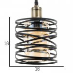 Светильник 88319/1 E27 40Вт черный 16х16х21-121 см