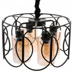 Светильник 88322/4 E27 40Вт черный 40х40х23-78 см