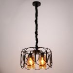 Светильник 88322/4 E27 40Вт черный 40х40х23-78 см