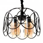 Светильник 88322/4 E27 40Вт черный 40х40х23-78 см