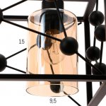 Светильник 88325/4 E27 40Вт черный 63,5х27х21,5-120 см