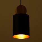 Светильник 88333/1 E27 40Вт черный-золото 12х12х24-124 см