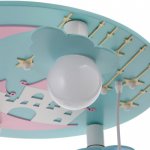 Люстра 86202/6 E27 40Вт 7хLED подсветка синий-розовый-белый 49х49х18-98 см