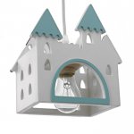 Люстра 86202/6 E27 40Вт 7хLED подсветка синий-розовый-белый 49х49х18-98 см