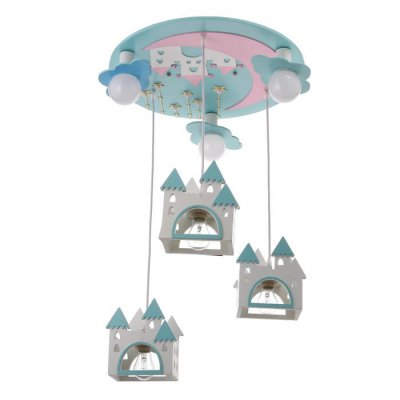 Люстра 86202/6 E27 40Вт 7хLED подсветка синий-розовый-белый 49х49х18-98 см Люстра 86202/6 E27 40Вт 7хLED подсветка синий-розовый-белый 49х49х18-98 см