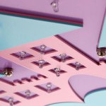 Люстра 86203/6 E27 40Вт 25хLED подсветка синий-розовый 49х49х18-98 см