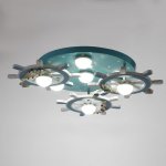 Люстра 86206/7 30xLED 33Вт белый-синий 66,5х66,5х18 см