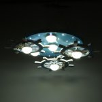 Люстра 86206/7 30xLED 33Вт белый-синий 66,5х66,5х18 см