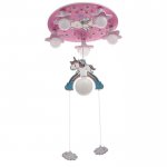 Люстра 86207/6 E27 40Вт розовый-белый 50х50х24 см