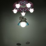 Люстра 86207/6 E27 40Вт розовый-белый 50х50х24 см