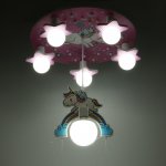 Люстра 86207/6 E27 40Вт розовый-белый 50х50х24 см