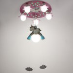 Люстра 86207/6 E27 40Вт розовый-белый 50х50х24 см