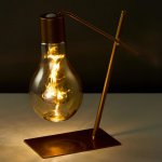 Ночник настольный "Золотые огни" LED от батареек золото 9,5х20,5х24 см