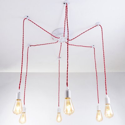 Светильник Светильник "Паук" красный 6x40W E27 80x80x90 см